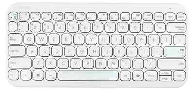 Produktbild von ASUS Marshmallow Keyboard KW100, 75%, Kabellos, Bluetooth, Scherenschalter, QWERTZ, Weiß