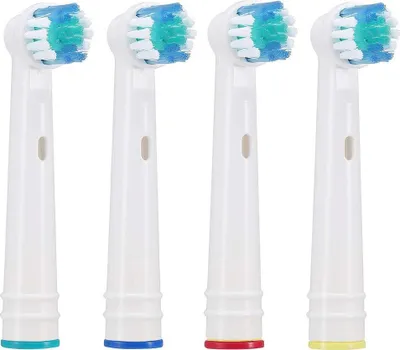 Produktbild von 4 Stück Aufsteckbürsten kompatibel mit Oral-B rotierenden Zahnbürsten Bürstenköpfe Ersatzbürsten