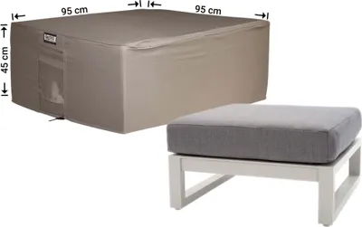 Produktbild von Raffles Covers Abdeckung für Lounge-Tisch 95 x 95 H: 45 cm | Atmungsaktiv | Wasserdicht | UV-beständig | Doppelnähte | Elastischer Kordelzug