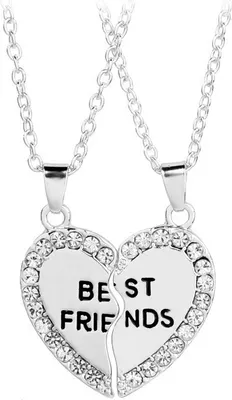 Obrázek produktu pro INF Náhrdelník Best Friends puzzle srdce 2-pack Silver