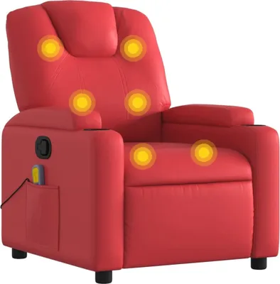 Obrázok produktu pre masážne kreslo vidaXL Červená Imitácia kože