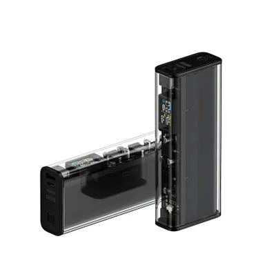 Produktbild von SHARGE Shargeek 140, 20000 mAh, Quick Charge 3.0, Quick Charge 4, Power Delivery 2.0, Power Delivery 3.0, 140 W, Schwarz, Transparent