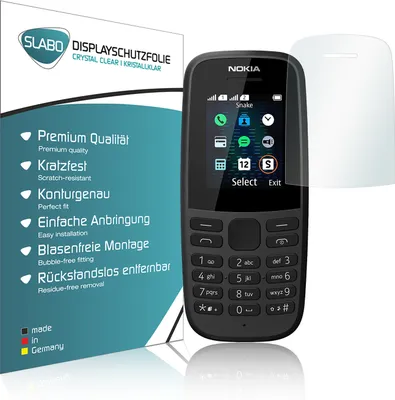Produktbild von 4x Slabo Displayschutzfolie für Nokia 105 (2019) KLAR "Crystal Clear" Displayfolie Schutzfolie Folie