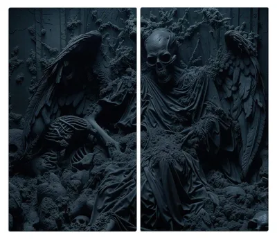Produktbild von Spritzschutz Herdabdeckplatte Schneidebrett aus Glas Skeletthüter 2-Teilig (60x52cm)