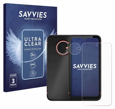A product shot of a phone screen protector and its packaging.