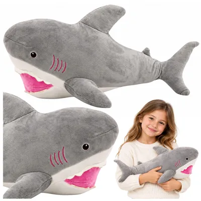 Produktbild von LeanToys Plüsch-Rekin Maskottchen Kuscheltier 50 cm Grau