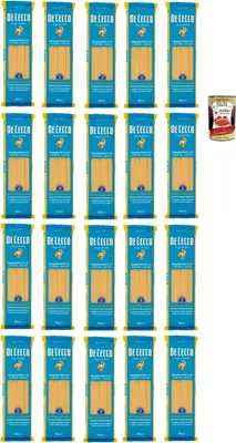 Produktbild von De Cecco Spaghettini N°11 100% Italienisch Pasta Nudeln 20x 500g + Italian Gourmet Polpa 400g