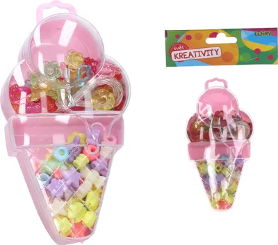 Obrázek produktu pro Korálky set 35g s provázkem - zmrzlina
