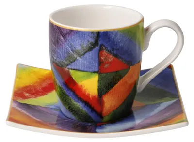 Produktbild von Goebel Espressotasse Wassily Kandinsky - Farbstudie, Fine Bone China, Bunt, 100 ml, 67062161