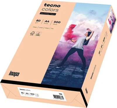 Produktbild von tecno Multifunktionspapier colors A4 80 g/qm lachs 500 Blatt