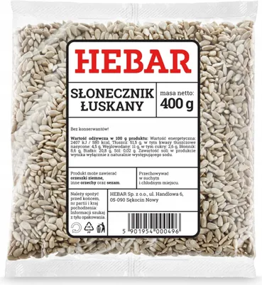 Obrázek produktu pro Slunečnicová semínka 400 G - loupaná - nesolená - rostlinný protein - ideální svačina