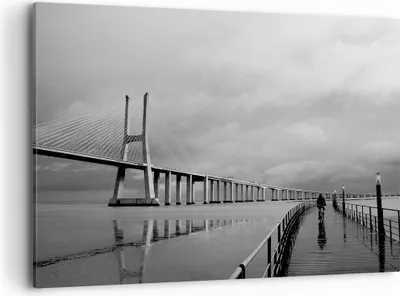 Produktbild von Bild auf Leinwand - Leinwandbild - Architektur fahrrad lissabon tourismus - 100x70cm - Wand Bild - Wanddeko - Leinwanddruck - Bilder - Kunstdruck - Leinwand bilder - Wandkunst - AA100x70-2127