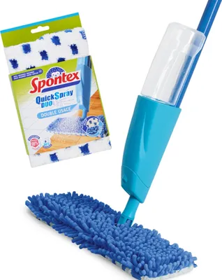 Immagine prodotto di Spontex Quick Spray Duo: mop spray con rivestimenti in microfibra lavabili | Pulisce