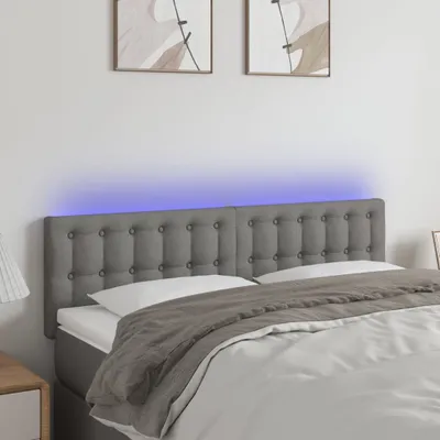 Produktbild von LED Kopfteil Dunkelgrau 144x5x78/88 cm Stoff , Kopfteile Design 2024