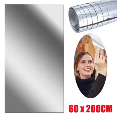 Produktbild von Spiegelfolie Selbstklebend Wand Möbel 200x60cm Wandspiegel Folie Spiegel, Klebespiegel Für Die Wand