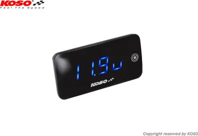 Produktbild von Voltmeter Koso Slim Line New Generation und Thermometer Blau