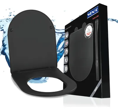 Produktbild von WENKO WC-Sitz Mod. Galati Anthrazit matt, aus Duroplast, Soft-Touch-Effekt
