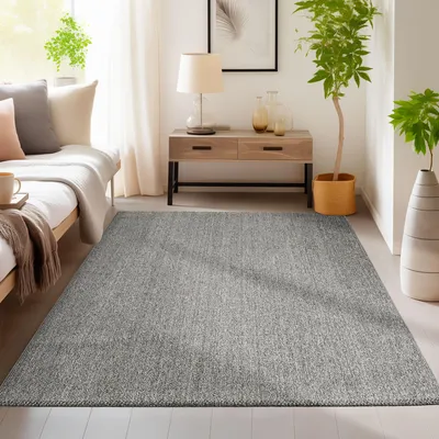 Produktbild von Homebyhome Teppich Wohnzimmer Uni Meliert Cut-Loop Design Kurzflor Modern Teppich Einfarbig Robust Pflegeleicht, Grösse: 160x230 cm