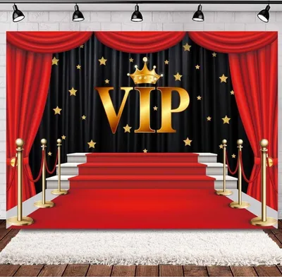 Produktbild von Roter Teppich VIP Fotografie Kulisse Bühne Gold Glitter Spots Hintergrund Partydekoration 2,1 x 1,5 m