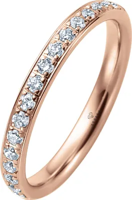 Produktbild von 585er Rotgold Memory Ring 16 x Diamanten zus. ca. 0,35 ct. im Verschnitt Gr. 60