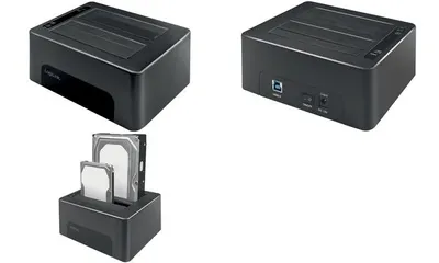Productafbeelding van LogiLink USB 3.0 2 Quickport, 2-poorts adapter voor 2,5/3,5 inch SATA HDD/SSD, zwart (verpakking: 1 stuks)