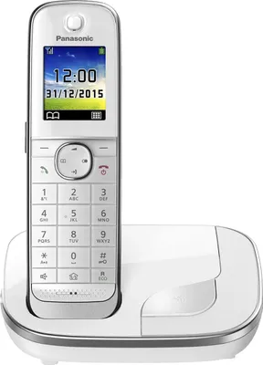 Image de Panasonic KX-TGJ310GW Téléphone sans fil à faible rayonnement, écran couleur, identification de l'appelant, 18h de temps de conversation, 12 jours de veille, fonction mains libres, fonction babyphone, DECT