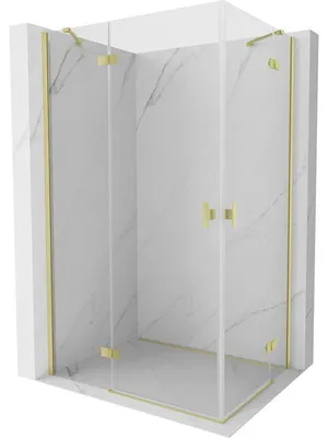Obrázek produktu pro Mexen Mist-H Duo sprchový kout s otočnými dveřmi vlevo 120 x 90 cm, transparentní, zlatý kartáčovaný