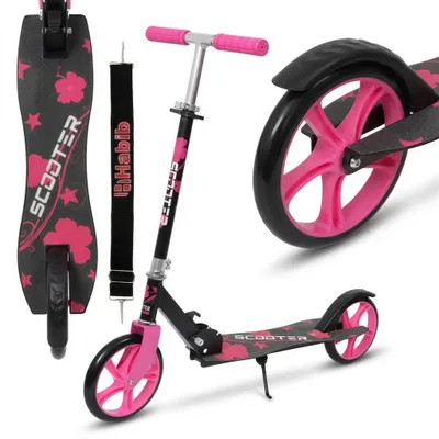 Produktbild von Habib Kinderroller Kickroller mit 205mm XXL Rädern | Klappbar: Pink
