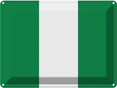 Produktbild von vianmo Blechschild 30x40 cm Nigerias Nigeria Flagge Fahne Wappen