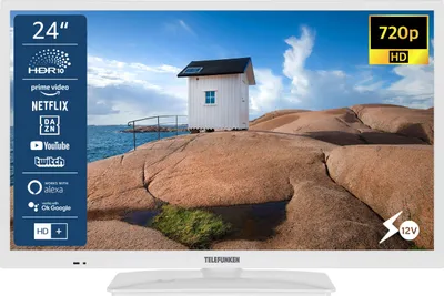 Produktbild von Telefunken XH24SN550MV-W 24 Zoll Fernseher / Smart TV (HD Ready, HDR, 12 Volt) - 6 Monate HD+ inkl.
