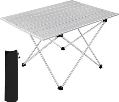 Produktbild von Aluminium Klap-Tisch für Picknick und Garten 68 x 46 x 40 cm silber