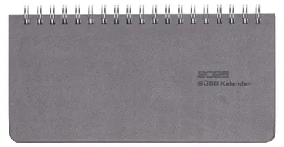 Produktbild von 2026 Güss Tisch/-Taschenkalender 17x8cm m Wire-O.-Bindung Tucson grau