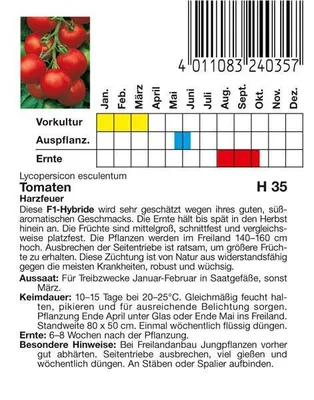 Produktbild von Tomaten Harzfeuer F1