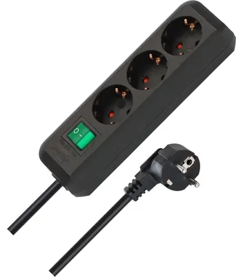 Produktbild von Brennenstuhl Eco-Line Steckdosenleiste 3-Fach, Schwarz