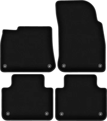 Immagine prodotto di Tappetini in velluto per Porsche Cayenne III (2018-, SUV) neri, set 4 pz, con fissaggi