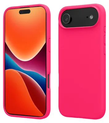 Produktbild von kwmobile Handyhülle für iPhone Air Hülle, für iPhone Air Case - Hülle Silikon - kabelloses Laden - Neon Pink
