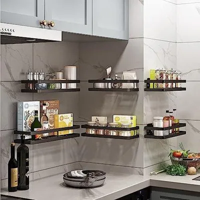 Immagine prodotto di Famanu: scaffale a parete per erbe aromatiche - acciaio inossidabile, versatile e salvaspazio