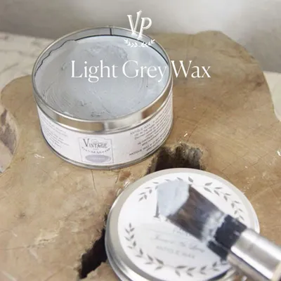 Produktbild von JDL Vintage Paint Antique Wax Möbelwachs 300 ml – Natürliches Antikwachs für Kreidefarbe – Schutz & Vintage Finish – Bienenwachs & Carnaubawachs – Shabby Chic Möbelpflege - Grau