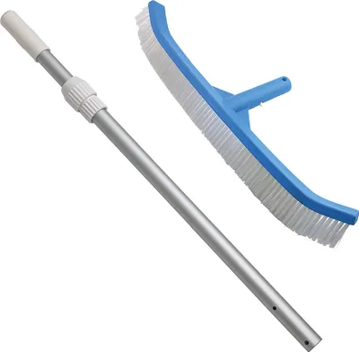 Produktbild von POWERHAUS24 Set Pool-Reinigungs-Bürste 45 cm & Teleskopstange