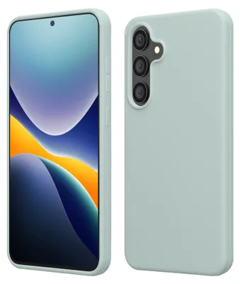 Produktbild von kwmobile Handyhülle für Samsung Galaxy S24 FE Hülle - Case Silikon - Kabelloses Laden - Schutzhülle Cover in Cool Mint