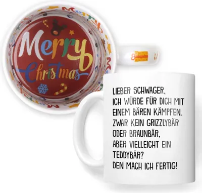 Produktbild von 22Feels Weihnachtsgeschenk Schwager Geschenk Idee Männer Tasse Haferl Weihnachten