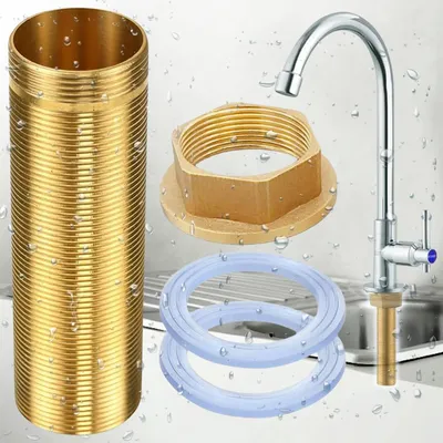 Produktbild von Küchenarmatur Reparaturset, Messingmutter, 100 mm, Dichtungen, für die Küche