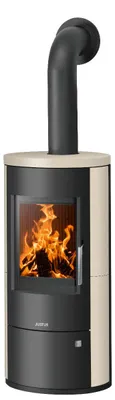 Produktbild von Justus Austin 7 Kaminofen Stahl Schwarz / Kalkstein Cream