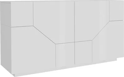 Produktbild von Kommode Dmeron, Küchen-Sideboard mit 4 Türen, Wohnzimmer-Buffet, 100 %  Italy, cm 200x43h86, glänzend weiß