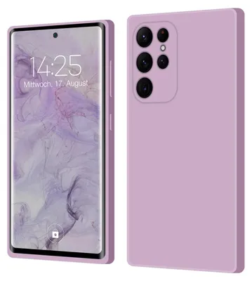 Produktbild von Hülle für Samsung Galaxy S22 Ultra Case Cover Bumper Smartphone Softgrip Schutzhülle Farbe: Lila