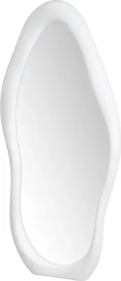 Immagine prodotto di HowHomely | Specchio da parete - Specchio - bianco - 75 x 33 cm - Specchio decorativo di forma irregolare
