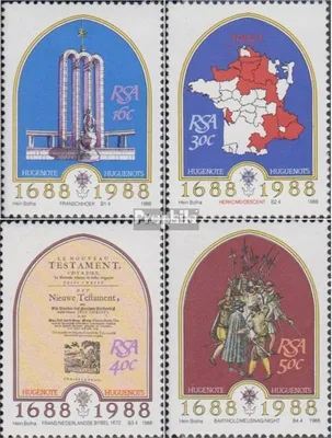 Produktbild von Briefmarken Südafrika 1988 Mi 727-730 (kompl.Ausg.) gestempelt Ankunft 1. Hugenotten