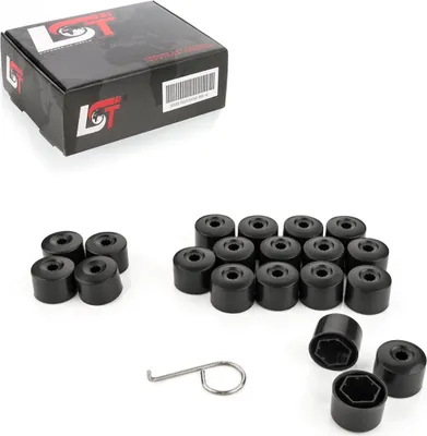 Produktbild von 20x Radschraubenkappen Abdeckkappen diebstahlhemmend 17 mm schwarz  für BMW MINI