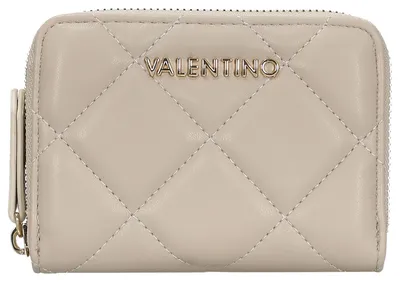 Produktbild von Beige Damen-Geldbörse mit 6 Fächern und Reißverschlussdetails