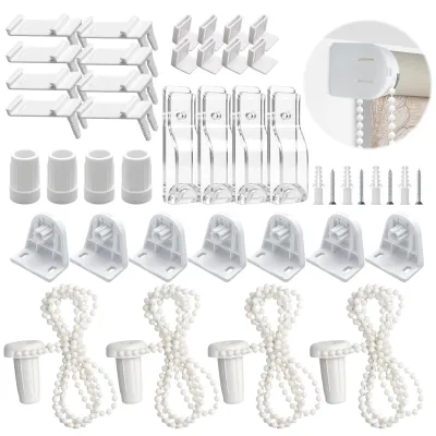 Obrázek produktu pro Sada 4 držáků pro rolety – montáž pomocí svorky, 17 mm – bílá barva